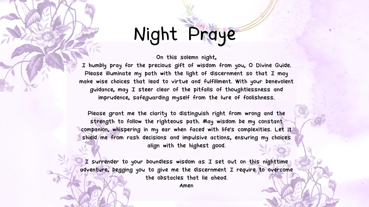 A Midnight Prayer for Wisdom
