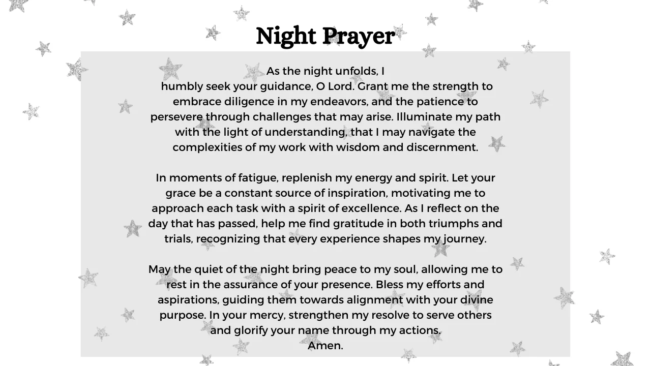 A Nightly Prayer for Guidance