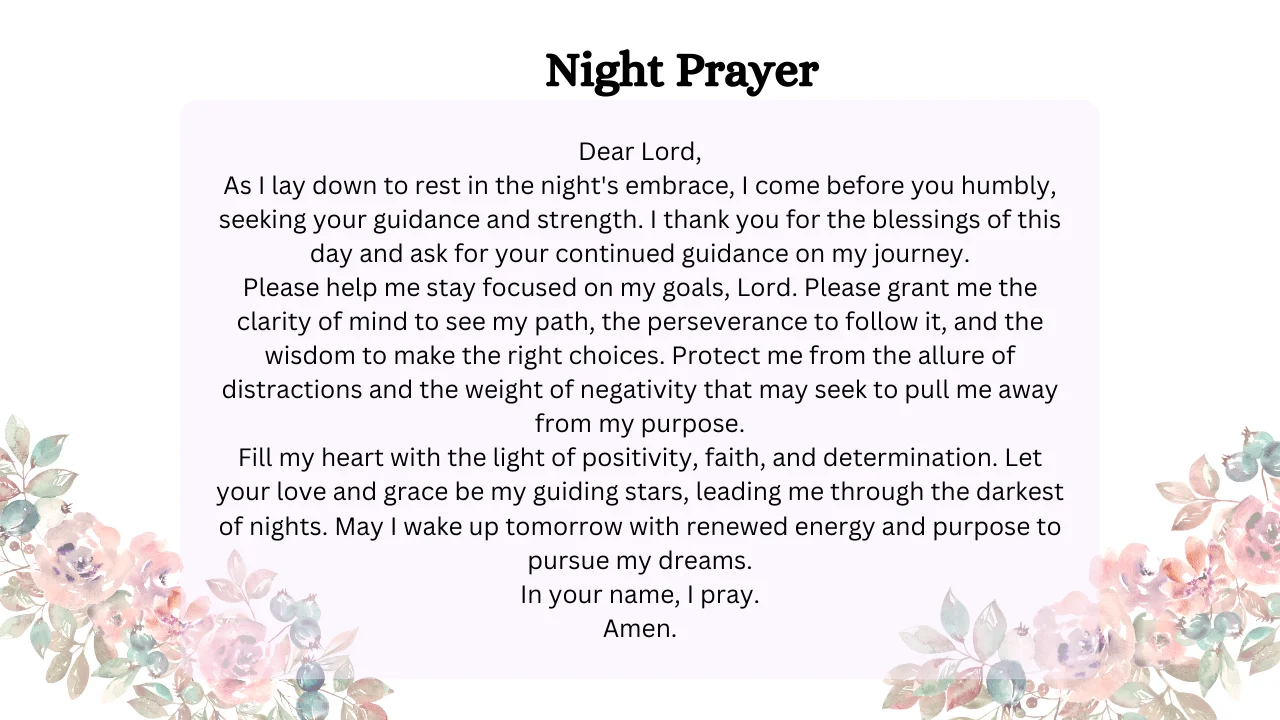 A Nightly Prayer for Guidance