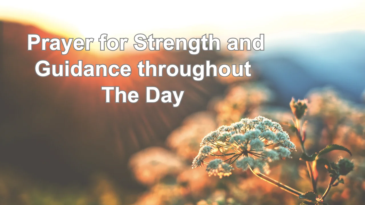 Beautiful Morning Prayer for Strength and Guidance throughout The Day