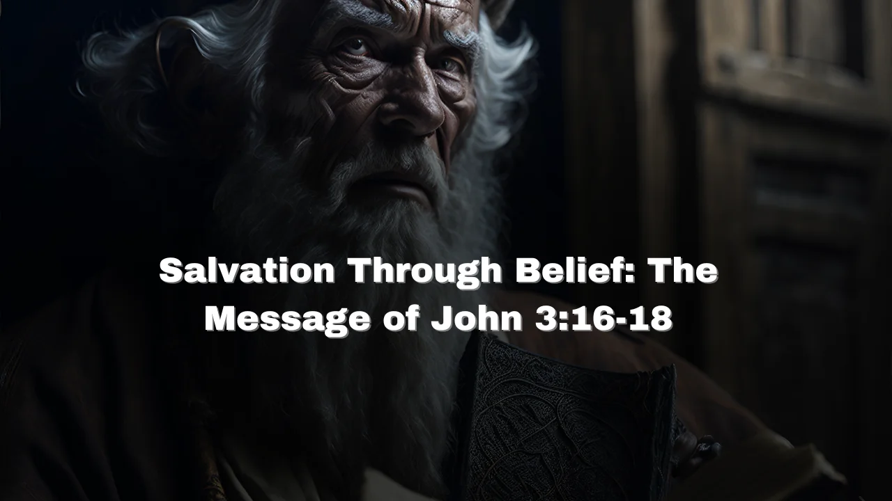Salvation Through Belief: The Message of John 3:16-18