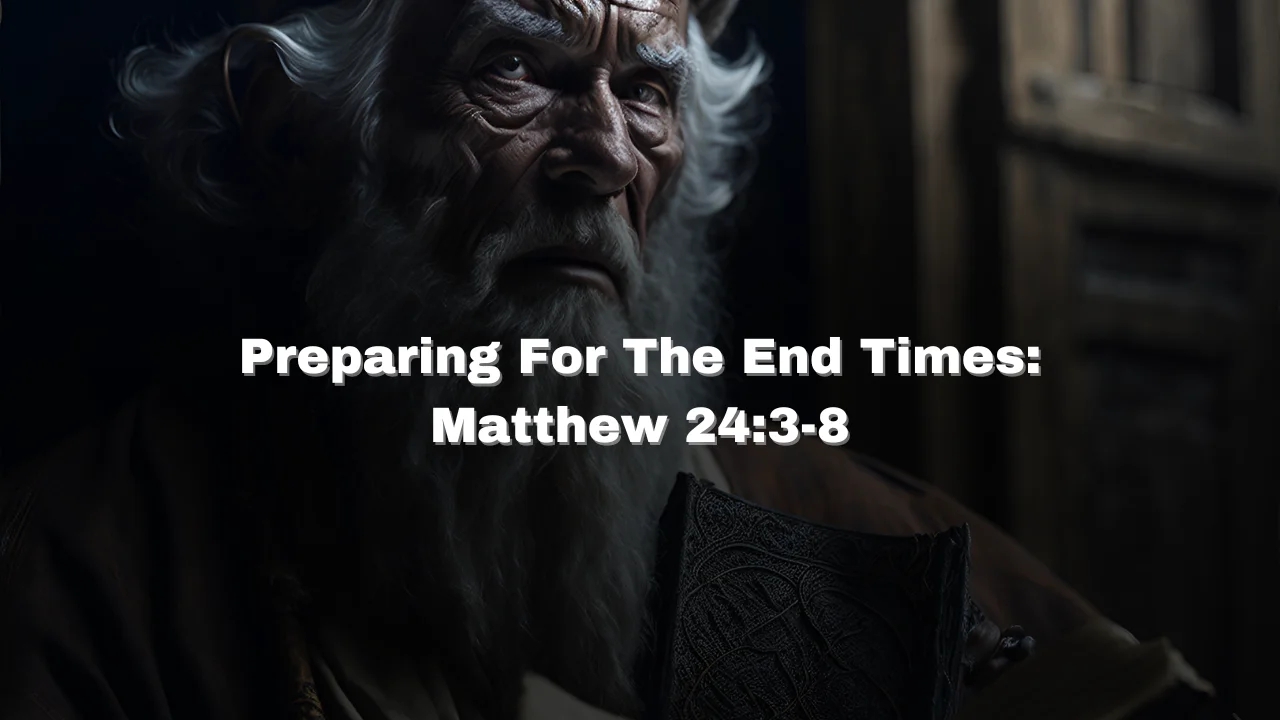 Preparing For The End Times: Matthew 24:3-8