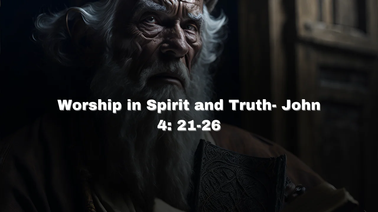Worship in Spirit and Truth- John 4: 21-26