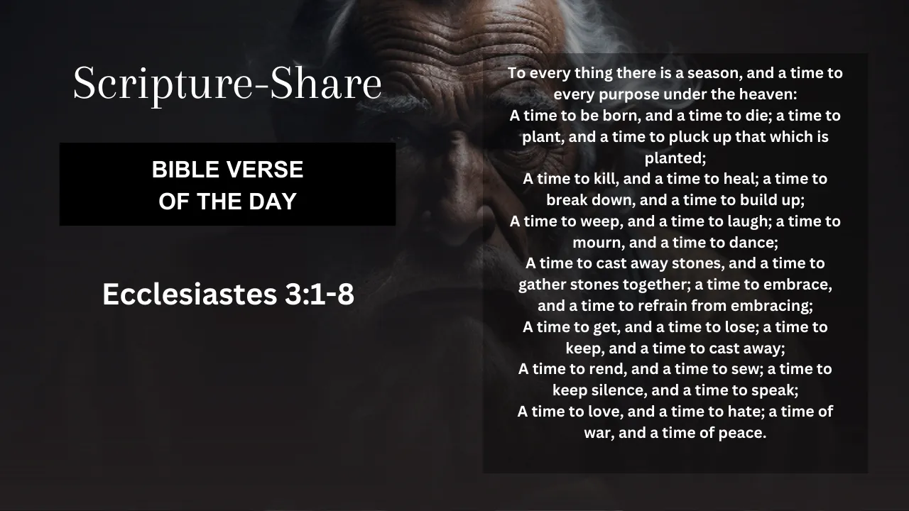 Seasons of Life: Reflections on Ecclesiastes 3:1-8