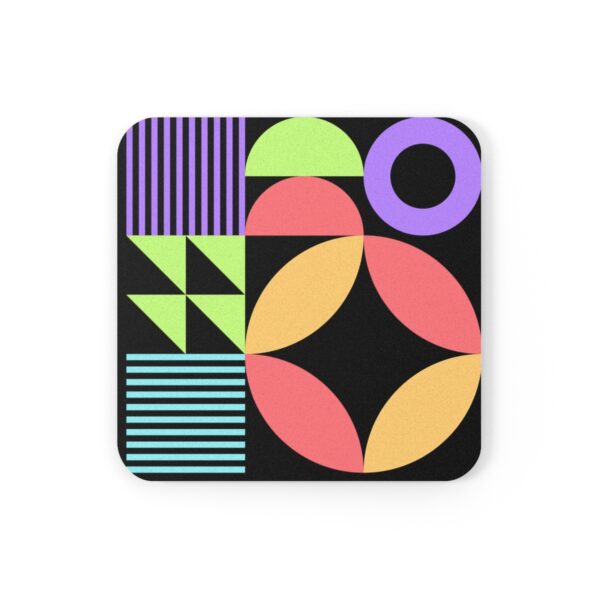 Beautiful Colorful Square Geometric Shapes Coaster