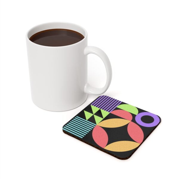 Beautiful Colorful Square Geometric Shapes Coaster - Image 3