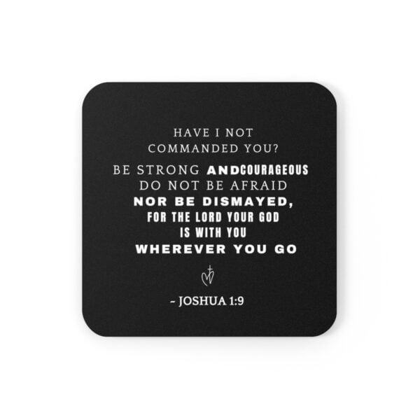 Be strong and courageous Bible Verse Coaster - Image 4
