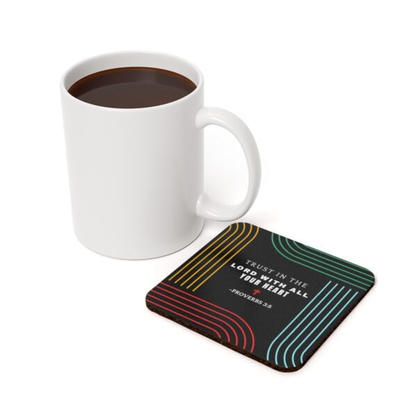 Trust in the Lord with all your heart Bible Verse Coaster - Image 6
