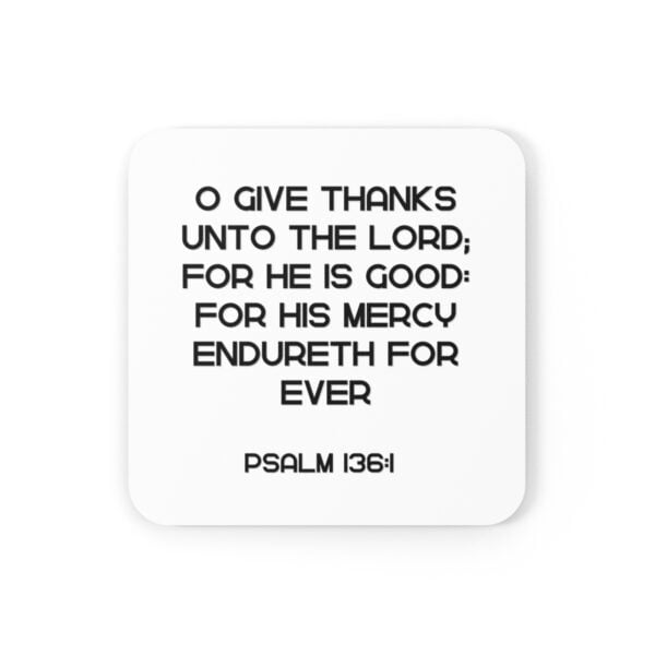 Give thanks to the Lord, for he is good- white