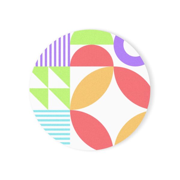 Beautiful Colorful Square Geometric Shapes Coaster - Image 4