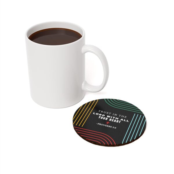 Trust in the Lord with all your heart Bible Verse Coaster - Image 3