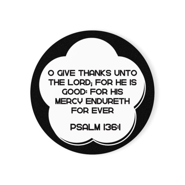 Give thanks to the Lord, for he is good- black