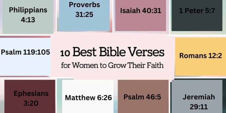10 Best Bible Verses for Women to Grow Their Faith