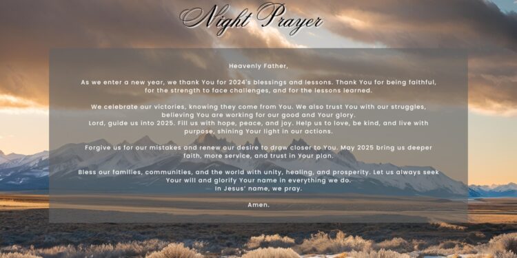 A Prayer of Gratitude and Hope for the New Year