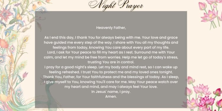 End Your Day With A Peaceful Night's Prayer