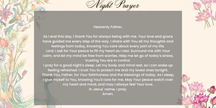 End Your Day With A Peaceful Night's Prayer