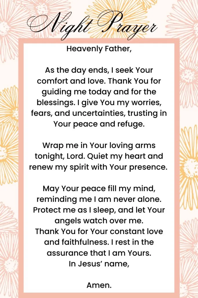 Evening Prayer to Feel God’s Comfort and Love (1)