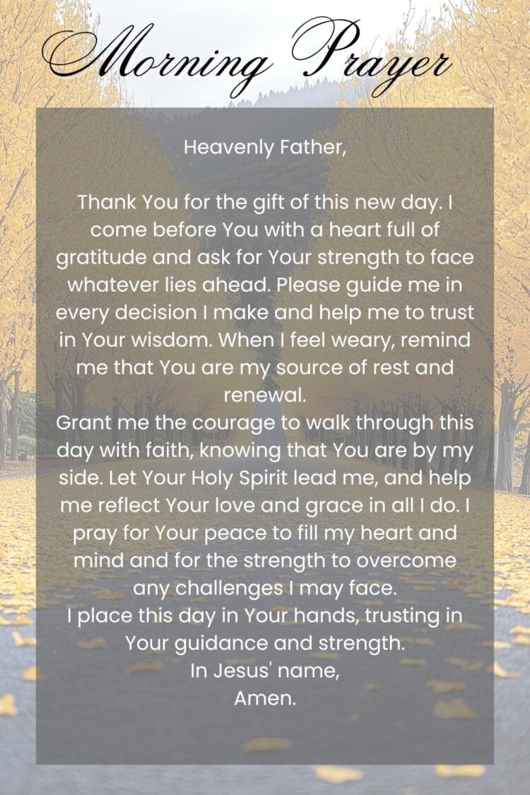 Morning Prayer For Strength And Guidance From God