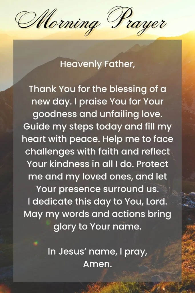 Morning Prayer for a Blessed and Peaceful Day