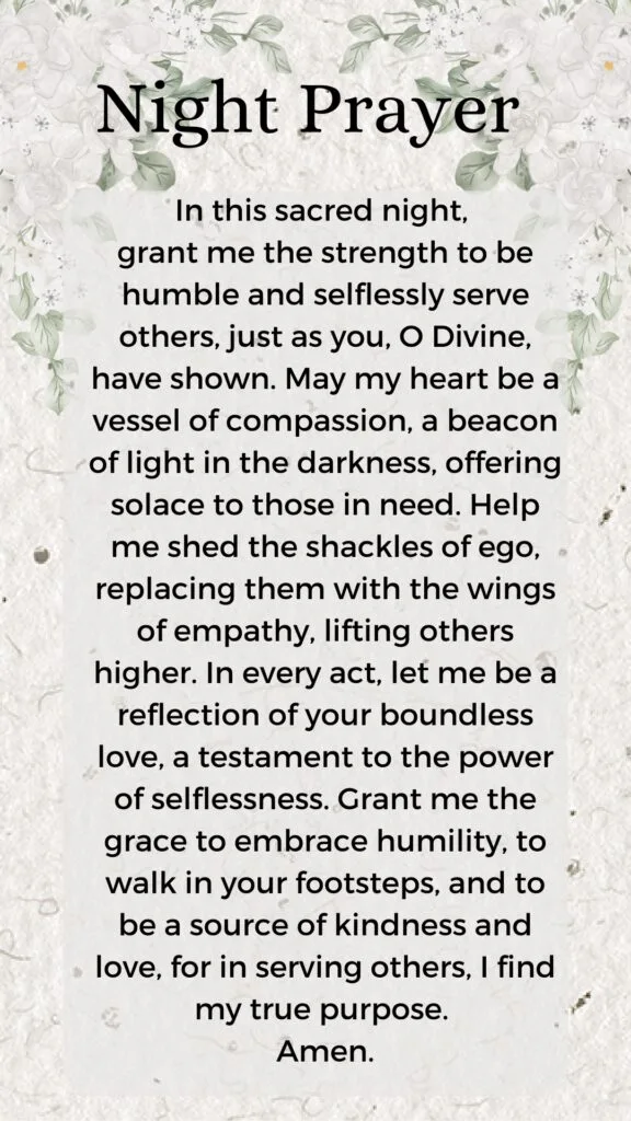 A Prayer for Humility and Selfless Service