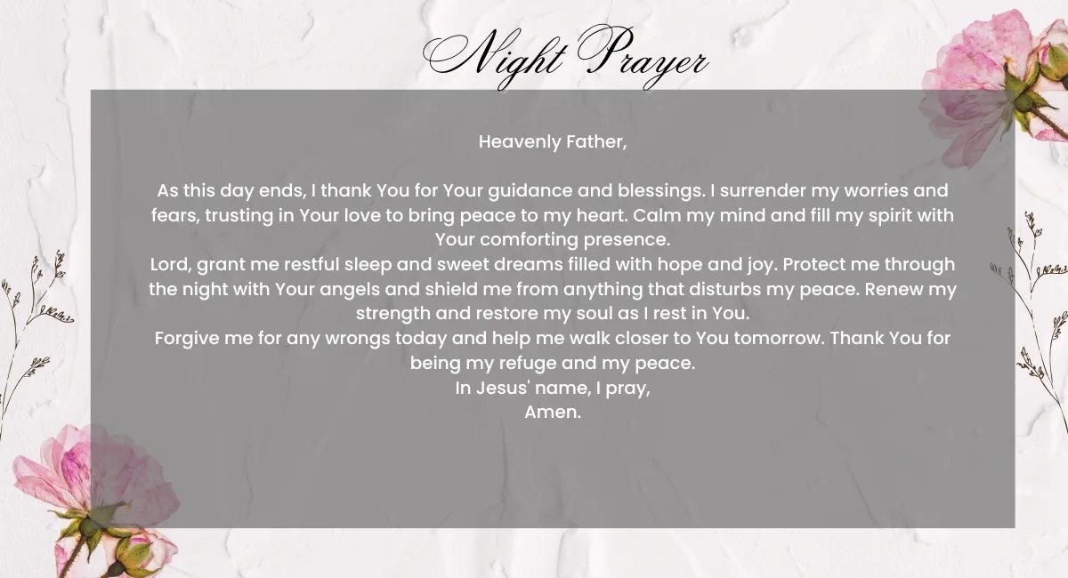 Night Prayer For Sweet Dreams And Restful Sleep