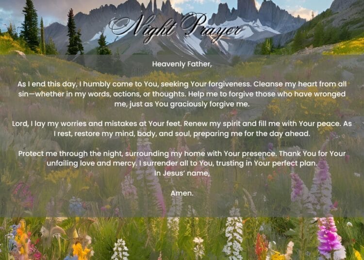 The Best Night Prayer for Forgiveness and Renewal