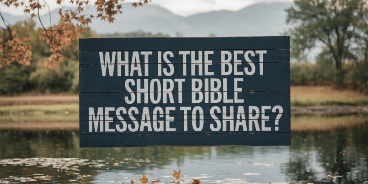 What Is The Best Short Bible Message To Share