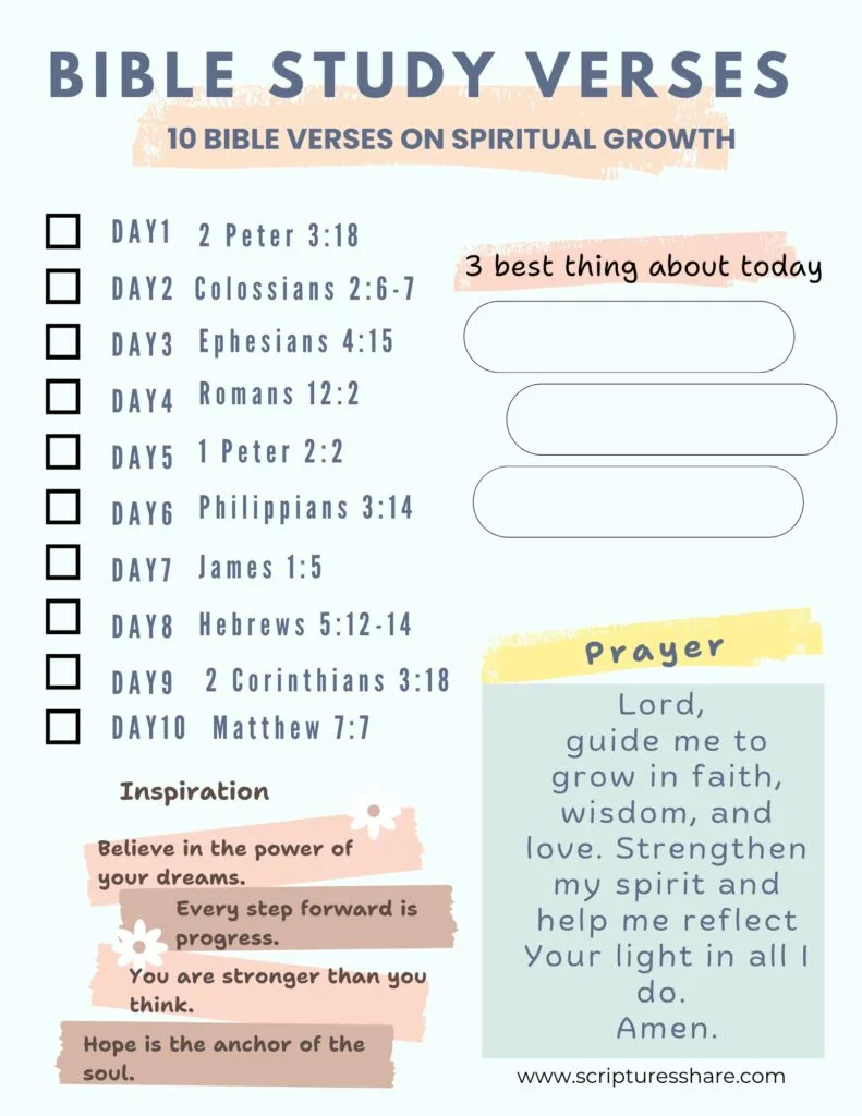 10 Bible verses on Spiritual Growth