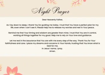 A Beautiful Bedtime Prayer To Trust in God’s Plan
