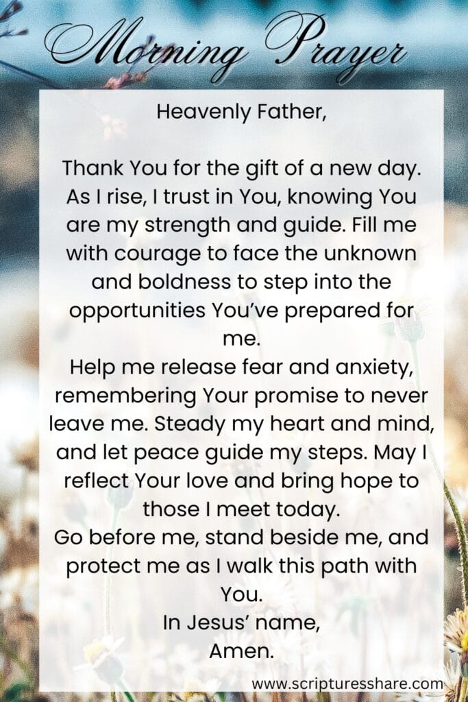 Begin the Day with Confidence Morning Prayer for Courage