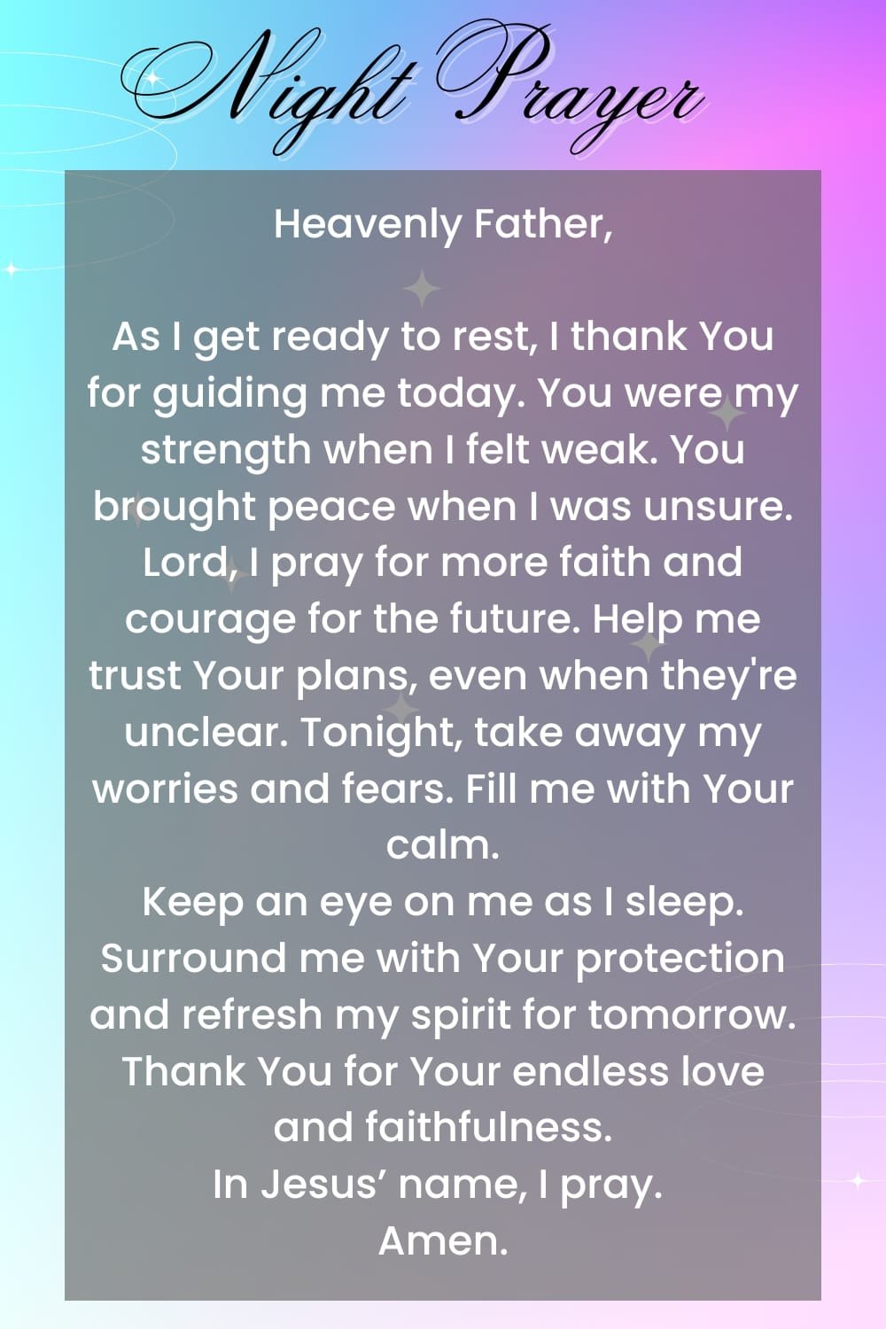 Daily Bedtime Prayer For Faith And Strength