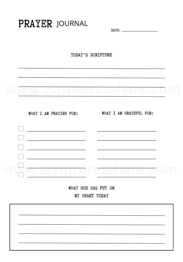 Daily Prayer Journal #1