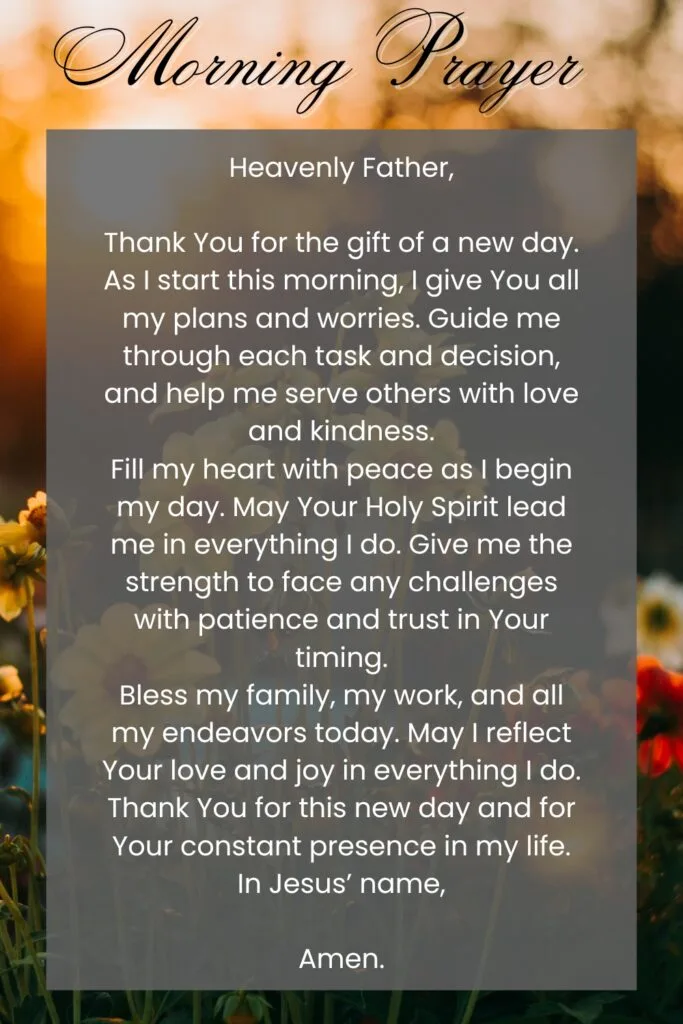 Daily Prayer for Every Morning Routine