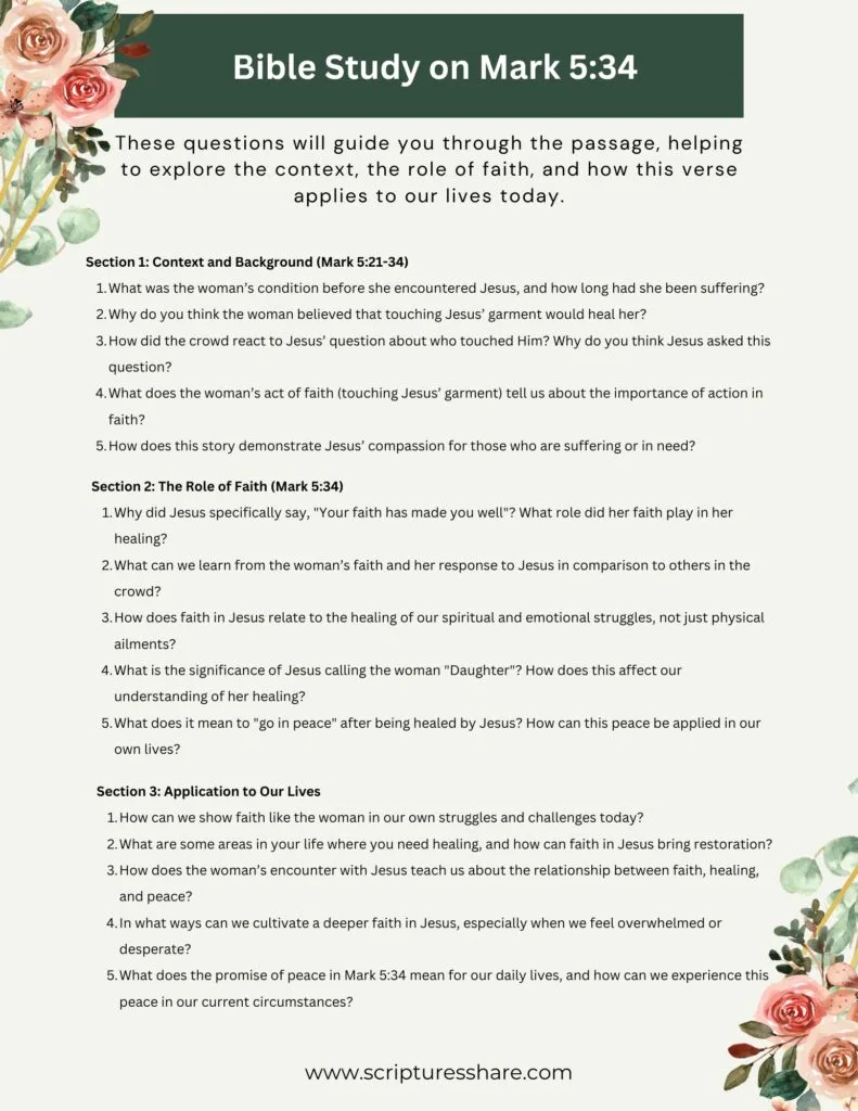 Bible Study Questions Sheet #3- PDF