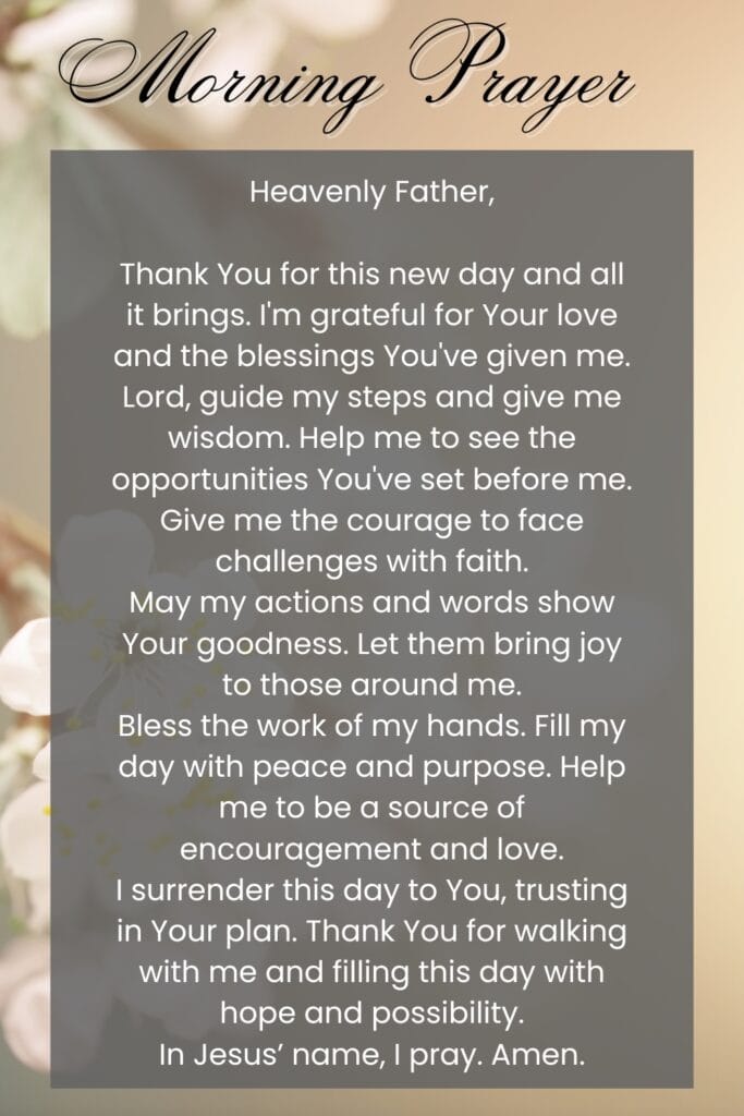 Morning Prayer for New Opportunities and Blessings
