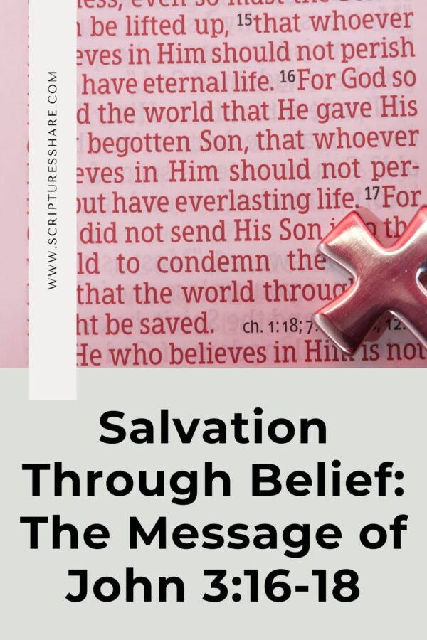 Salvation Through Belief: The Message Of John 3:16-18