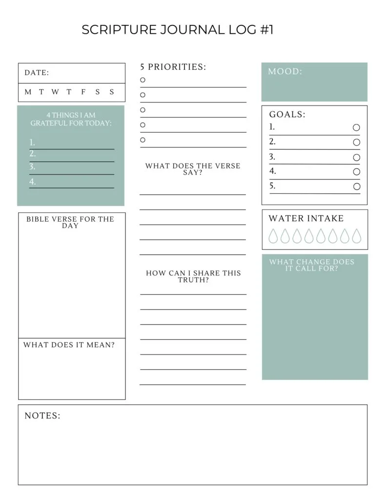 Scripture Journal log #1