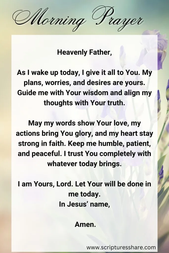 Start The Day With A Prayer Of Surrender