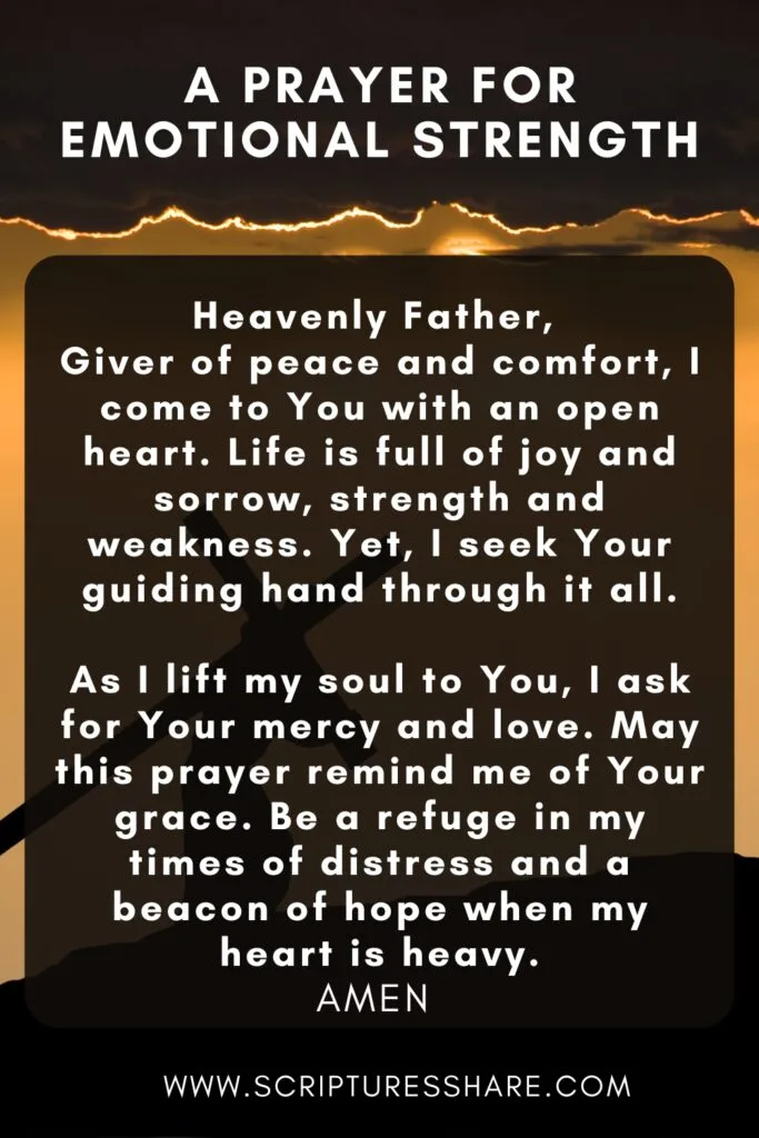 A Prayer for Emotional Strength