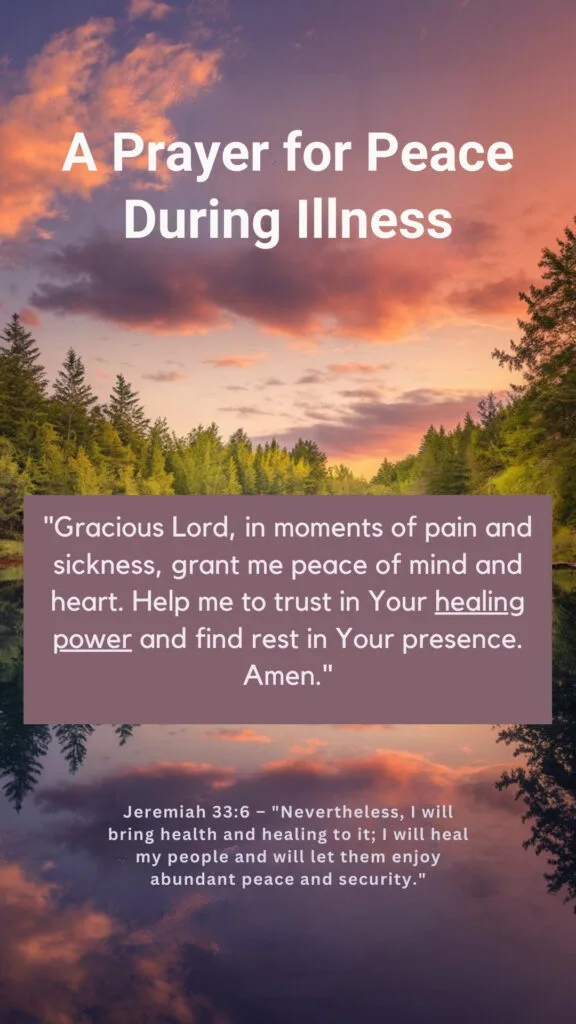 A Prayer for Peace During Illness