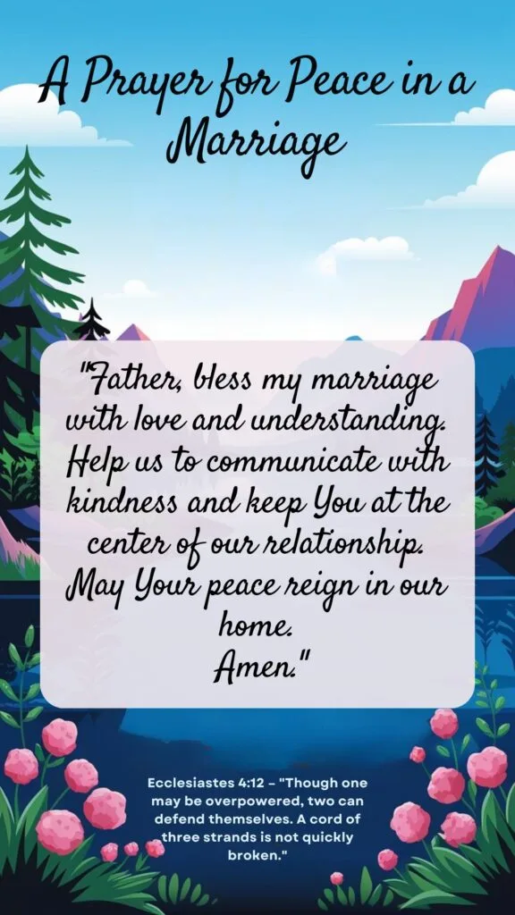 A Prayer for Peace in a Marriage