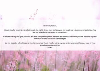 A Wonderful Night Prayer for Restful Sleep Amid Stress