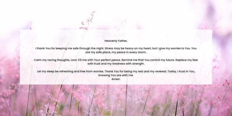 A Wonderful Night Prayer for Restful Sleep Amid Stress