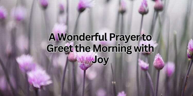 A Wonderful Prayer to Greet the Morning with Joy