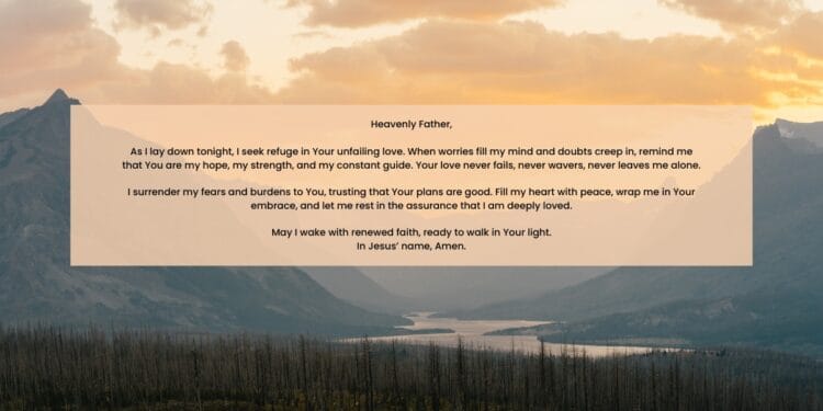Bedtime Prayer to Find Hope in God’s Love (1)