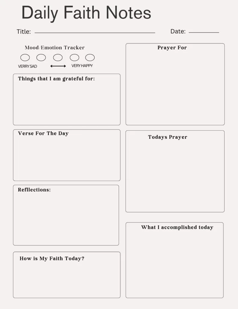 Daily Faith Notes