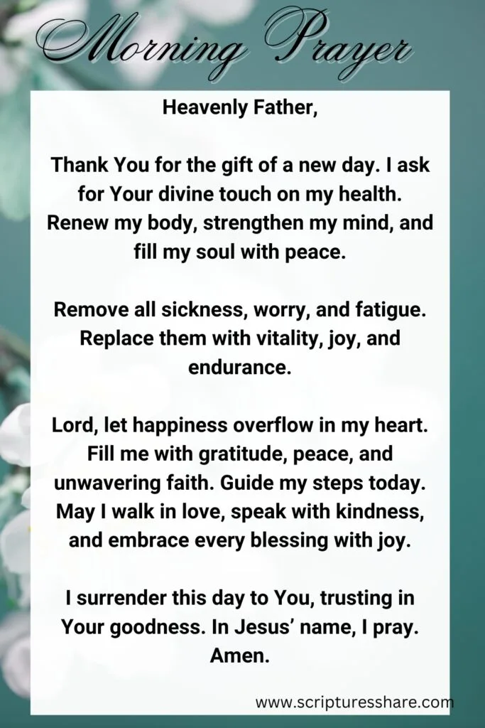 Powerful Morning Prayer for Health and Happiness