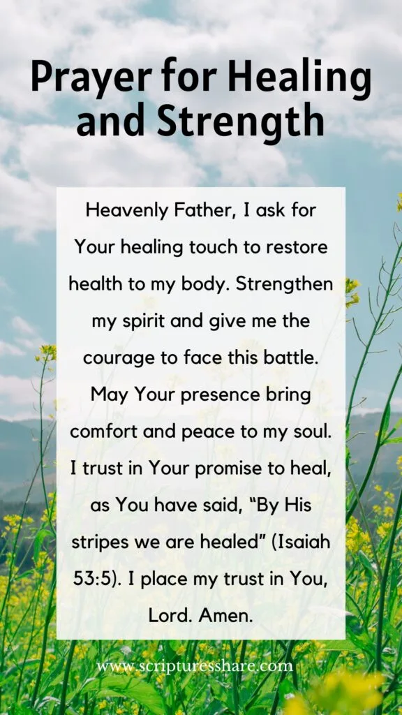 Prayer for Healing and Strength