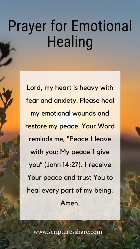 Prayer for Emotional Healing