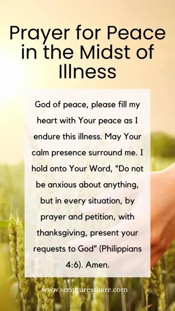Prayer for Peace in the Midst of Illness